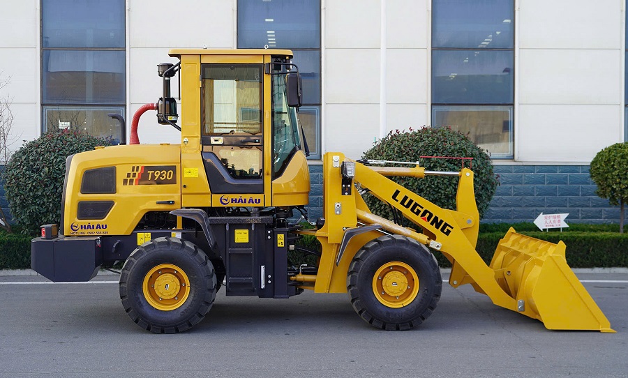 Xúc lật Lugong T930 gầu 0.9 khối chuyên vật liệu xây dựng