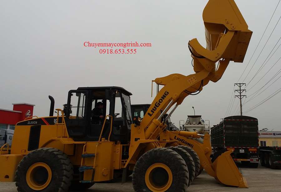 xúc lật Liugong ZL50CN - 2 tầng đổ cao 4.5m